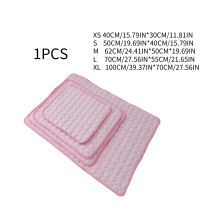 (Rosa, XL (100 x 70 cm)) Esterilla refrescante para mascotas, sofá de verano, colchoneta para dormir, varios tamaños,