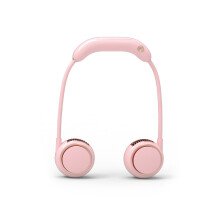 (Pink) Pieni kaula Lazy Fan USB-lataus Mini Handheld Outdoor Travel Urheilutuuletin