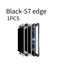 (Negro S7edge) Samsung Galaxy para S7 Edge Teléfono Definición Protector de pantalla de vidrio transparente