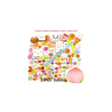 Erä 1 kpl Jumbo Peach+30 kpl Jumbo Medium Mini Random Squishy pehmeät puhelinhihnat#