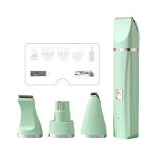 (Verde) Cortadora de pelo profesional para mascotas, cortadora de pelo grueso, kit de afeitadora eléctrica