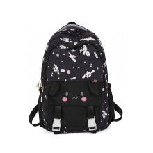 Mochila unisex con diseño de perro canela verde versátil (negra), para la escuela y viajes, espaciosa y ligera.