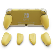 (Gelb)Skull & Co. GripCase Lite Schutzhülle mit austauschbaren Griffen für Nintendo Switch Lite