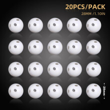 (Rasselball 28MM-20 Stück) 20 Stück Kunststoff Rasselglockenbälle Quietsche Babyspielzeug DIY Rasselperlen