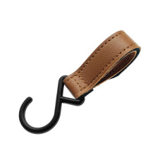 (Braun 1 Stück) PU-Leder-Kinderwagen-Haken, Zubehör, Kunststoff, Kinderwagen-Haken, magischer Stick-Haken,