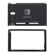 (C)Schwarze hintere hintere Abdeckung Ersatzgehäuse Shell Case Bottom für Nintendo Switch Backplate