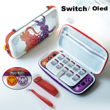 (Nederlands Blauw)Voor Nintendo Switch Beschermhoes met Hard Case Scarlet en Violet Them Opbergtas voor