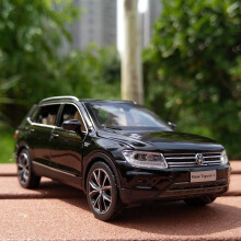 (Zwart) 1:32 Tiguan L SUV Legering Model Auto Gegoten Metalen Voertuig Hoge Simulatie Geluid Licht Model Auto
