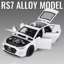 (Wit) 1:32 Audi RS7 Sportback Legering Model Auto Speelgoed Diecasts Metal Casting Geluid en Licht Auto