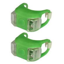 (Grün-2 Stücke) Baby Kinderwagen Nacht Alarm licht Wasserdichte Silikon Vorsicht lampe Outdoor erinnern