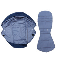 (Marineblau) 175 Kinderwagen-Haube und Sitzeinlage für Babyzen Yoyo, Baldachin-Abdeckung, Kissen, passend