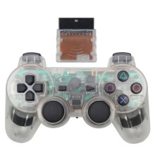 (Weiß)Wireless Gamepad für Sony PS2 Controller für Playstation 2 Konsole Joystick Double Vibration Shock