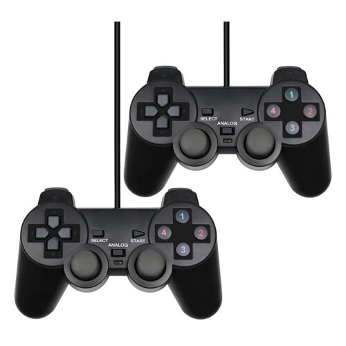 (2 Stück) Wired USB PC Game Controller Gamepad für WinXP/Win7/8/10 Joypad für PC Windows Computer Laptop
