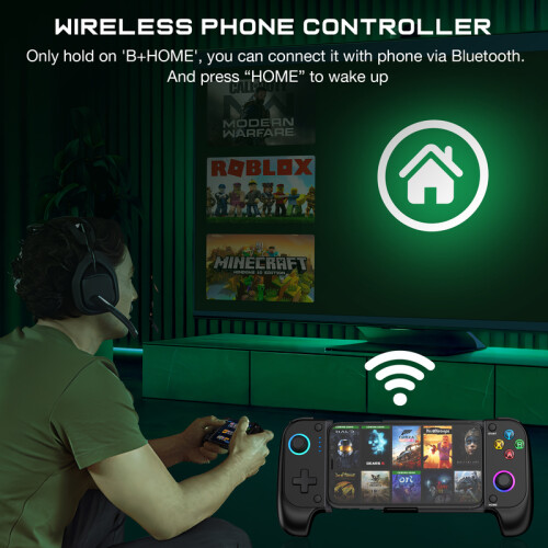 (MC100) DinoFire Handy-Gamepad-Joystick für iPhone, Android-Steuerung, Bluetooth-Controller, Auslöser 2
