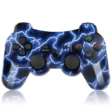 (Blue Lightning)Wireless Game Controller Für PS3 Gamepad Für Double Shock 3 Bluetooth-4,0 Joystick Für