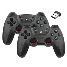 (Schwarz) Hochwertiger kabelloser 2,4-G-Doppel-Game-Controller für M8/GD10/G11 Pro/X2 Game Stick für