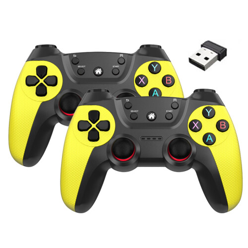 (Grün) BOYHOM Wireless Doppel-Game-Controller für Linux/Android-Telefon für Game Box Game Stick PC Smart 1