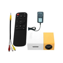 (Amarillo AU) Proyector 4k Mini Home Theatre Cine Smart TV Reino Unido Proyector LED Multimedia