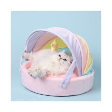 House Rainbow Semienclosed Cat Nest Lemmikkityyny All Seasons Kennel Supplies