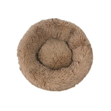(Khaki, halkaisija 60 cm/23,6 tuumaa) Lemmikkien sänky koiran kissalle Pestävä pörröinen tyyny munkki