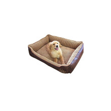 AcornPets B-601 Deluxe Kaffeefarbenes Hundebett, Katzenkissen, Fleece, 70 x 55 cm, für kleine oder mittelgroße Tiere