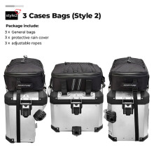 3er Set Top-Taschen für BMW R1200GS LC, R1250GS Adventure, F750GS, F850GS – isolierte, wasserdichte Topcase-Taschen