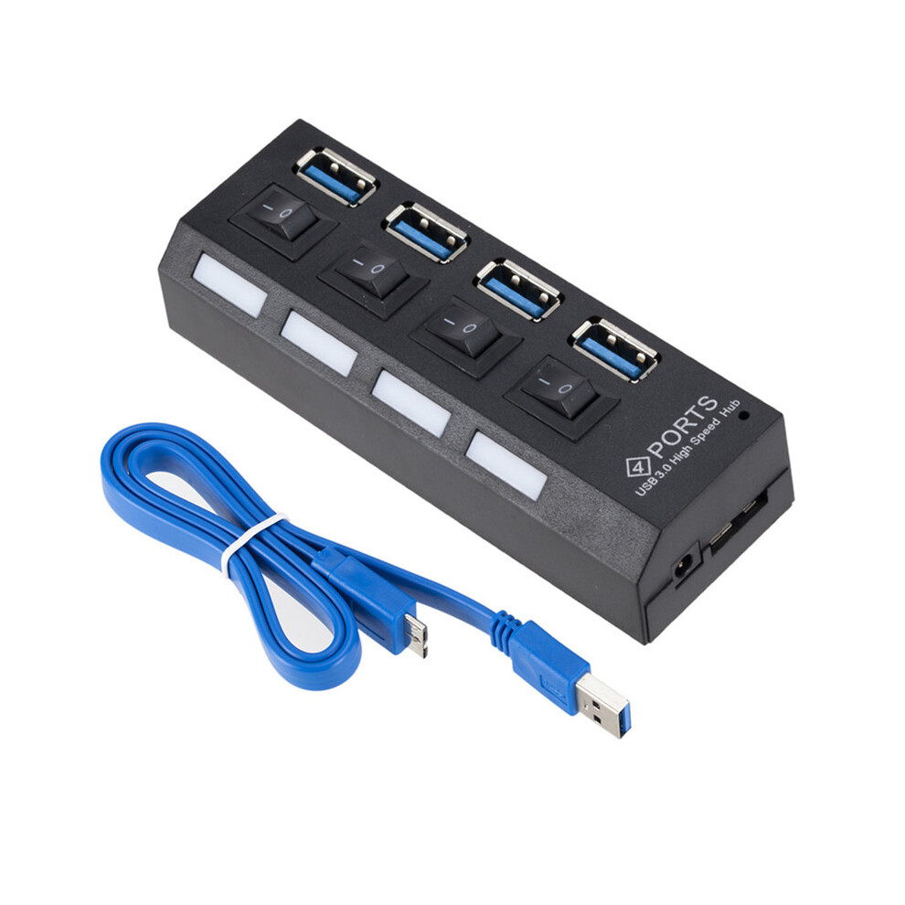 (USB) Mini USB HUB 3.0 Supersnelle 5Gbps USB 3.0 4-poorts HUB Draagbare USB 3.0 HUB-splitter met extern