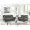 Furniture 786 (Grey) Eclipse Leather 3+2 Seater Sofa Set Black/ Grey 1