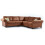 Furniture 786 (Brown) Oakland Suede Leather 2c2 Corner Sofa 1