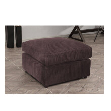 (Chocolate) Milo Jumbo Cord Fabric Footstool