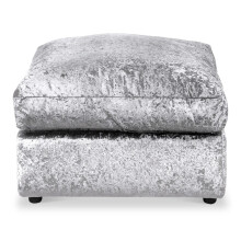 (Silver) Aurora Crushed Velvet Footstool