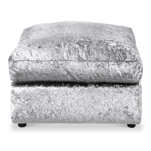 Snugg Furniture (Silver) Aurora Crushed Velvet Footstool