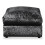 Snugg Furniture (Black) Aurora Crushed Velvet Footstool 1