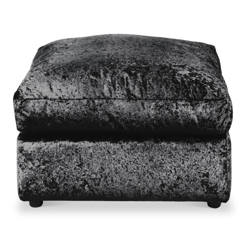Snugg Furniture (Black) Aurora Crushed Velvet Footstool