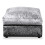 Snugg Furniture (Black & Silver) Aurora Crushed Velvet Footstool 1