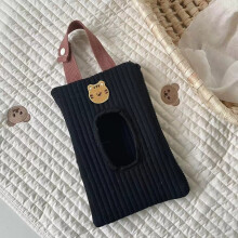 (schwarzer Tiger)Tragbare Baumwolltasche für Feuchttücher für Babys, wiederverwendbare Tücher, Beutelhalter,
