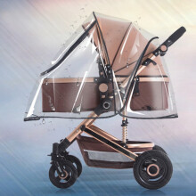 (EVA mit Reißverschluss) Universal Kinderwagen Regenschutz Baby Auto Wetter Wind Sonnenschutz Transparent