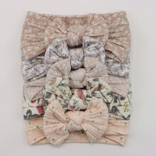 (A3) 5 Stück Baby-Bögen, Stirnbänder, elastisch, gestrickt, für Neugeborene, Mädchen, Stirnband, Set,