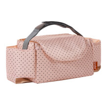 (Rosa Punkte) Kinderwagen-Autotasche, Mumien-Organizer, Windeltaschen, Kutsche, Buggy, Kinderwagen,