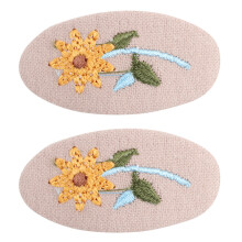 (Style15-2PCS) Niedliche Stickerei Tropfenform Haarnadel Vintage Floral Mädchen BB Haarnadel Kopfbedeckung
