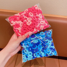 (Mix-3) 100 Teile/satz Kinder Nette Einfarbig Gitter Welle Elastische Haarbänder Baby Mädchen Scrunchies