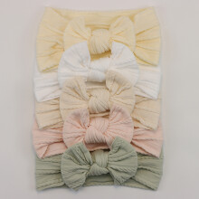 (C13)5Pcs Baby Bögen Stirnbänder Lot Elastische Stricken Neugeborenen Baby Mädchen Stirnband Set Kinder