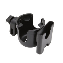 (schwarz 3) Kinderwagen-Getränkehalter, universell, um 360 drehbar, Kinderwagen-Zubehör, Reisen, 2-in-1-Telefon,