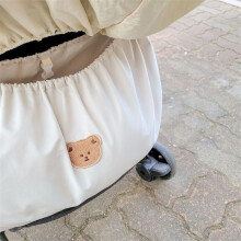 (Beige) Tragbare Mama Tasche Windel Taschen Wasserdichte Baby Kinderwagen Lagerung Tasche Organizer