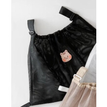 (Schwarz) Wiederverwendbare Kinderwagen-Hängetasche, Sommer-Mesh-Kinderwagen-Tasche, Windel-Organizer,