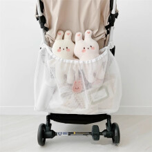 (Weiß) Wiederverwendbare Kinderwagen-Hängetasche, Sommer-Mesh-Kinderwagen-Tasche, Windel-Organizer,