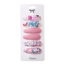 (Style6-6PCS) Niedliche Stickerei Tropfenform Haarnadel Vintage Floral Mädchen BB Haarnadel Kopfbedeckung