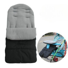 (Grau)Universal-Kinderwagen-Cosy-Toes-Buggy-Sitzkissen-Fußsack-Abdeckungsdecke für Babys, dick, weich,