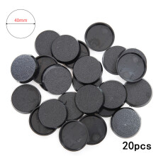 (40 mm, 20 stuks) Ronde plastic modelbases voor oorlogsspellen Tafelspellen DIY-speelgoed Miniatuurmodel
