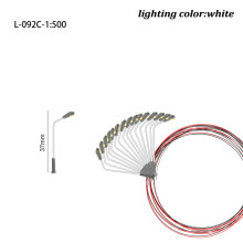 (1,5" witte verlichting) 1:100-500 schaalmodel LED 3V straatlantaarnverlichting enkele kop trein layout